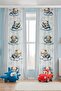 Cloud Sleeping Bears Patterned Children's Baby Room Background Curtain (Single Panel Pricing)