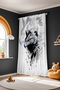 Black and White Eagle Patterned Children's Baby Room Background Curtain (Single Wing Pricing) - 4
