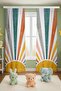 Colorful Bohemian Sun Patterned Children's Baby Room Background Curtain (Single Panel Pricing) - 2