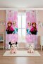 Pink Snow Crystal Princess Patterned Children's Baby Room Background Curtain (Single Panel Pricing) - 2