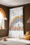 Safari Train Patterned Children's Baby Room Background Curtain (Single Wing Pricing) - 4