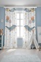 Flying Whale Patterned Children's Baby Room Background Curtain (Single Wing Pricing) - 3