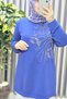 Women's Clothing Plus Size Modal Stone Floral Tunic - 4