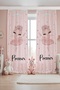 Princess Ballerina Patterned Children's Baby Room Background Curtain (Single Wing Pricing)
