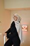F Pattern Wool Cashmere Shawl Ivory - 6