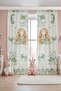 Sleeping Mermaid Patterned Children's Baby Room Background Curtain (Single Wing Pricing)