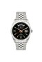 West End Men's Silver Tone Case Black Dial Automatic Watch
