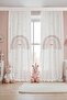 Little Hearts Rainbow Patterned Children's Baby Room Background Curtain (Single Wing Pricing)