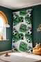 Green and Black Football Patterned Children's Baby Room Background Curtain (Single Panel Pricing) - 4