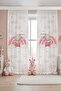 Rainbow Rabbit Patterned Children's Baby Room Background Curtain (Single Panel Pricing)