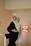 F Pattern Wool Cashmere Shawl Ivory - 5