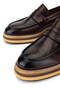 Men's Genuine Leather Tan Loafer Shoes - 4