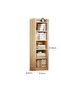 OneDcor Tall Wooden Bookshelf Cabinet - 6-Tier Freestanding Bookcase (Rustic, Beige) - 2