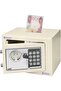 Mini Cash Deposit Drop Slot Safe Box with Key and Pin Code Option (Off White)