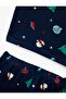 Santa Claus Printed Christmas Pajama Set with Shorts - 5