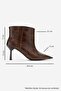 Rassel Brown Print Matte Toe Women's Thin Heeled Boots - 6