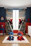 Spider Patterned Children's Baby Room Background Curtain in Concrete (Single Panel Pricing) - 3
