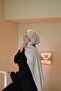 F Pattern Wool Cashmere Shawl Ivory - 7