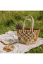 OneDcor Cotton & Jute Plant Basket – 40x26x57cm Boho Seagrass-Style Woven Planter - 5