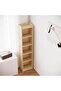 OneDcor Tall Wooden Bookshelf Cabinet - 6-Tier Freestanding Bookcase (Rustic, Beige) - 3