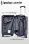 Front Open Hard shell ABS Carry-On Luggage, Lightweight, Laptop Compartment, Removable Wheels - 7
