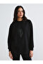 Black Stone Oversize Women's Sweatshirt Tunic