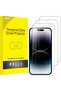 Full Coverage Screen Protector for iPhone 14 Pro Max 6.7 inch (3-Pack), 9H Tempered Glass, Cl