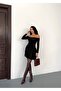 Women's Mini Dress Sandy Fabric Off Shoulder Layered Flounce - - 2