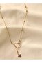 Heart Star Steel Necklace - Gold - 2