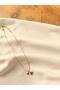 Double Heart Steel Necklace - Gold - 3