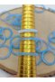 Agate Stone Thin Band Ring – Turquoise Variegated – 3mm Thickness (59972) - Price Is for 1 Piece Ring - 3