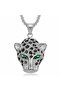 Silver Color Hip Hop Leopard Necklace Unisex - 2