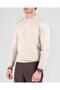 Italian Style S Slim Fit Crew Neck Knitwear Sweater Stone T14495 - 4