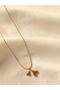 Double Heart Steel Necklace - Gold - 2