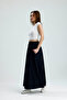 Women's Elastic Waist Double Pocket Bell Skirt - 2