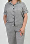 Women's Pajama Set Shirt Collar Relaxed Fit Sleepwear Set - 2