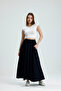 Women's Elastic Waist Double Pocket Bell Skirt - 4
