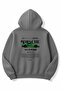 Oversized Smoke Gray Unisex Porsche 911 Gt3 Printed Hooded Sweatshirt