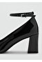 Ankle Strap Patent Leather Heels - 5