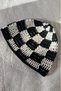 Checkerboard Pattern Knitted Hat, Crochet Hat, Hand Knitted Hair Accessory, Unisex