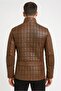 Stone Pattern Special Design Coffee Color Premium Genuine Leather Jacket - 2