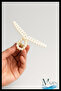Non-Slip Quality Latch Buckle |   11 cm |   Women's Hair Accessory |   Pearl Design