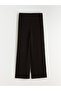 Lcw Modest Black Elastic Waist Wide Leg Women's Knitwear Pants - 5
