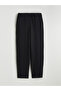 Black Elastic Waist Women's Cigarette Pants from Plus-Store - 5