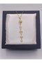 Long Necklace in Stainless Steel with Zircon Stone Sun and Palm Detail