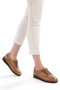 Artı-Artı014-Bb-0050 Genuine Leather Daily Orthopedic Women's Tan Ballet Shoes - 4