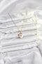 Snowman Head with Golden Steel Chain Hat Christmas Theme Women's Necklace for Elegant Necks