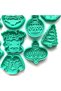 12-Piece Christmas Mega Cookie Mold Set |   Santa Claus, Deer, Snowflake, Wreath, Sweater - 4
