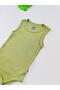 100% Cotton Corded Fabric Straps Baby Undershirt Bodysuit - 3