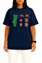 Oversized Portugal Map and Flag Chest Printed Unisex T-Shirt - 2